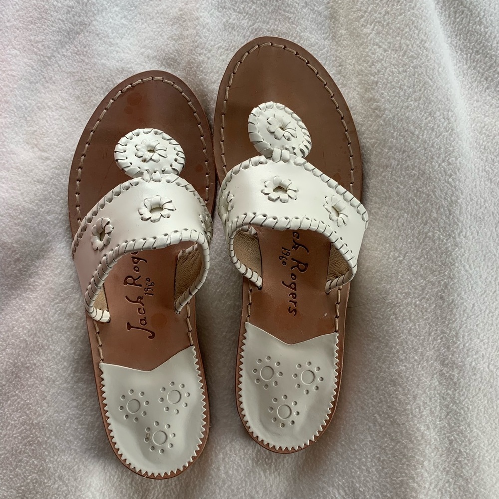 White Jack Rogers Sandals